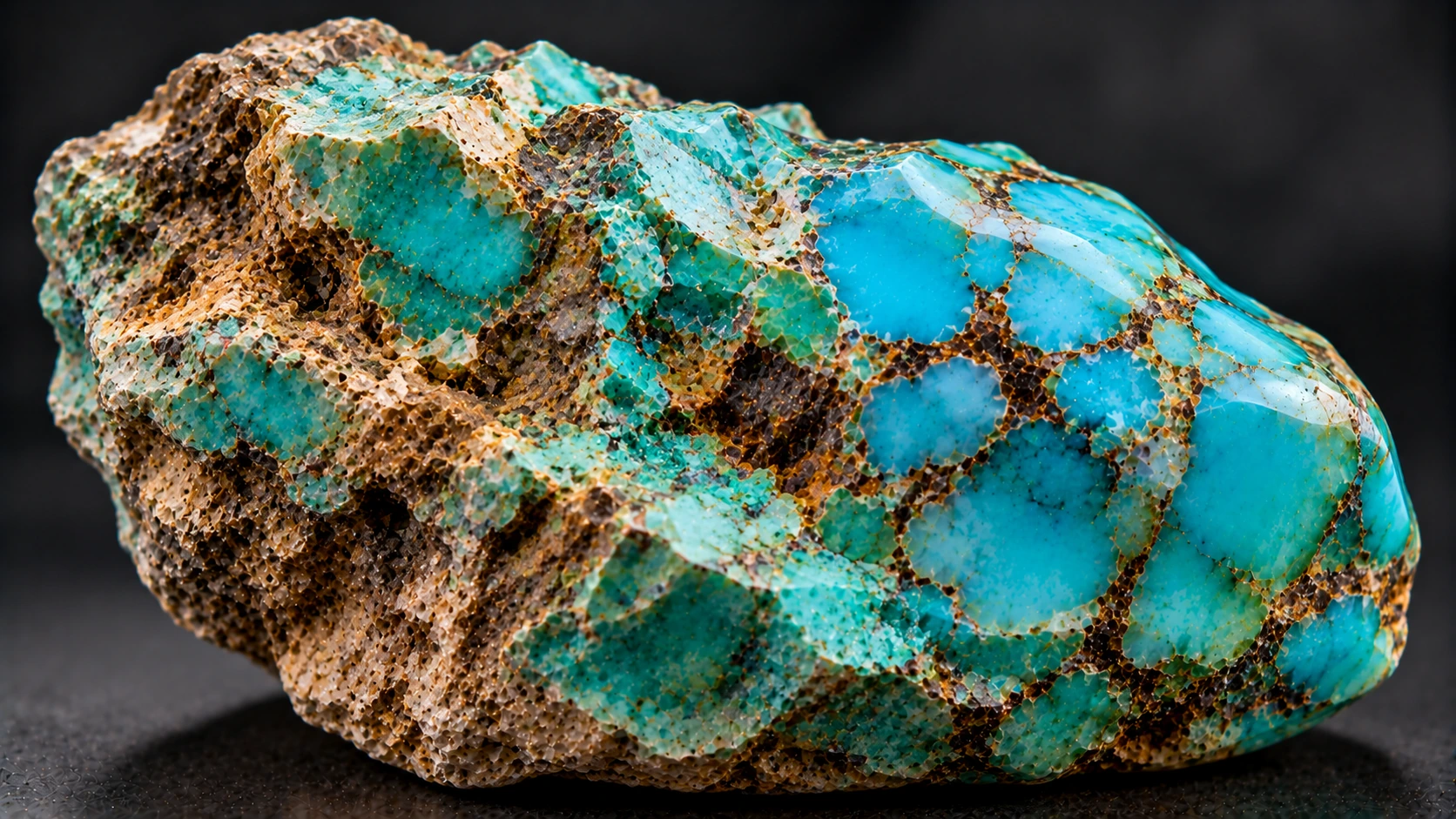 Turquesa natural azul verdosa con matriz