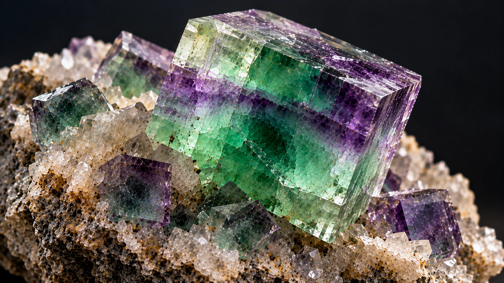 Cristal natural de fluorita