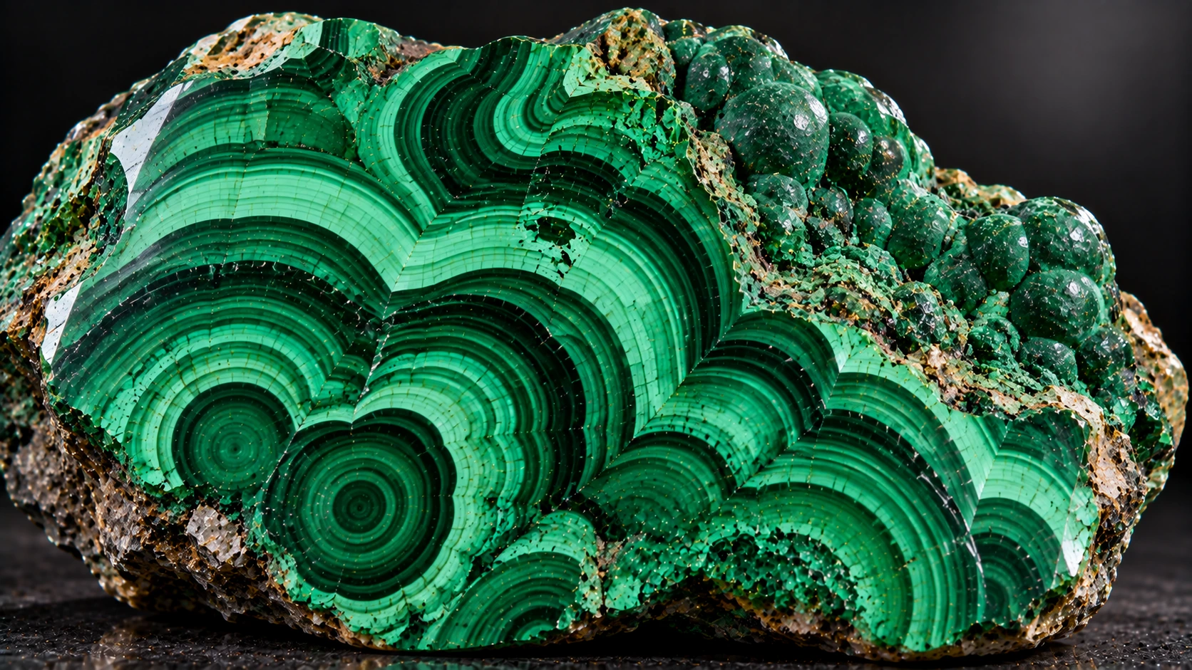 Piedra malaquita natural verde