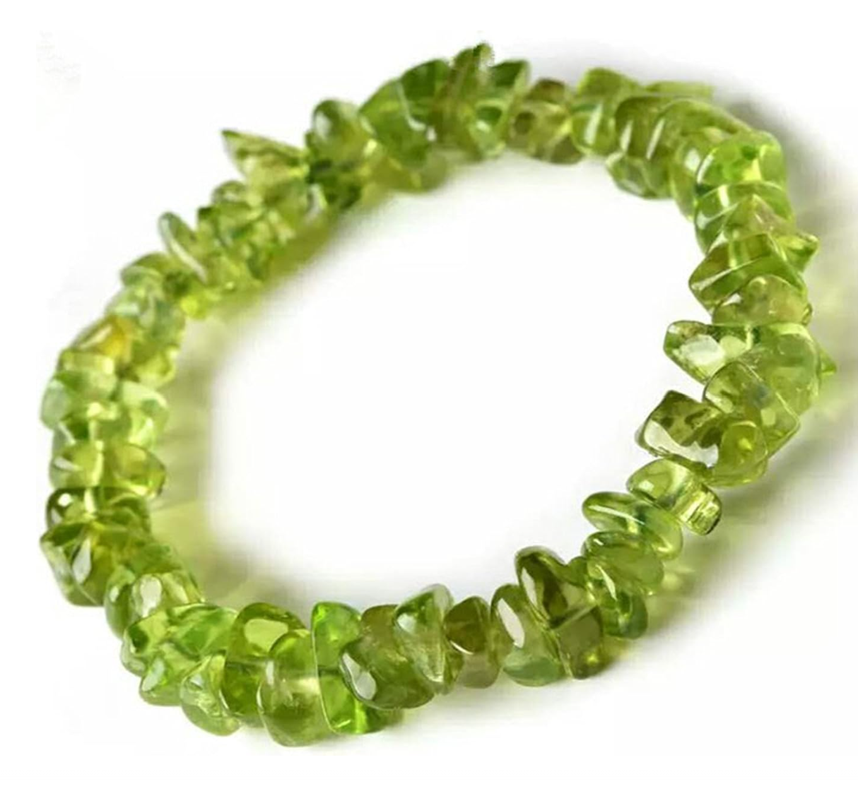 Pulsera elástica de Olivina/perídoto